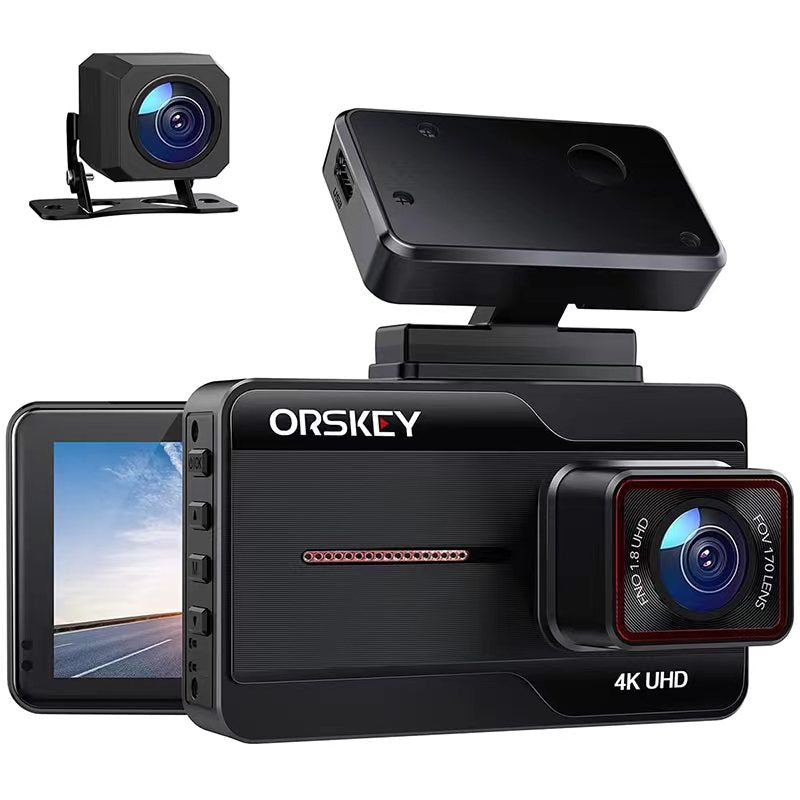 Orskey Dash Cam 1080p Full HD Car DVR Dashboard Camera Video Recorder in Car Camera Dashcam for Cars 170 Wide Angle WDR with 3.0 inch LCD Display