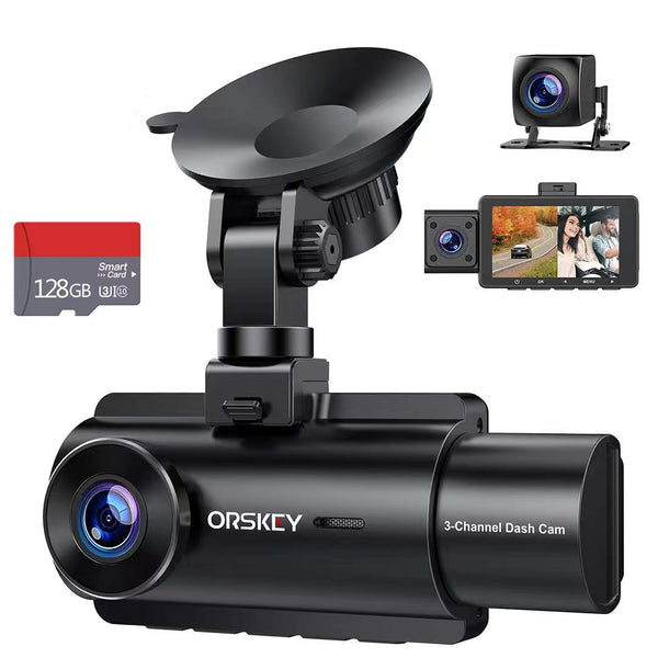 ORSKEY Dash Cam for Cars Front and Rear with SD Card 1080P Full HD in Car  Cam
