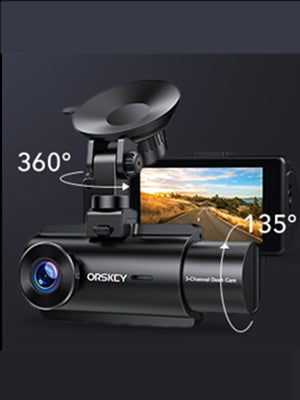 ORSKEY Dash Cam for Cars Front and Rear with SD Card 1080P Full HD in Car  Cam